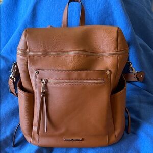 Poppy & Peonies Commuter Backpack Cognac